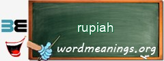 WordMeaning blackboard for rupiah